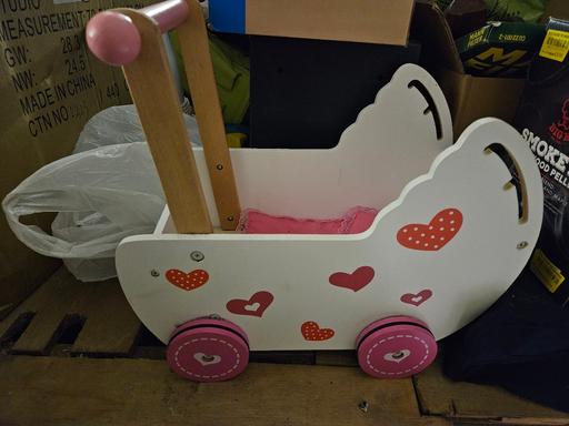 Buy & Sell West Midlands Solihull - Photos for first doll pram / baby walker - wooden