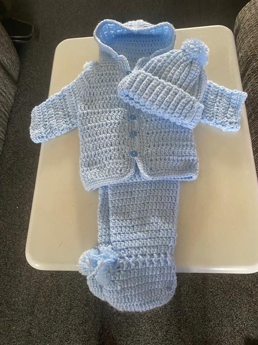 Buy & Sell West Midlands Dudley - Photos for Crocheted Blue pram suite