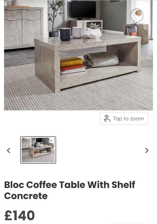 Buy & Sell West Midlands Dudley - Photos for Bloc Coffee Table With Shelf Concrete