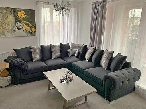 Buy & Sell Brent East Lane Business Park - Brent - Photos for Verona Scatter Grey Fabric Corner Sofa