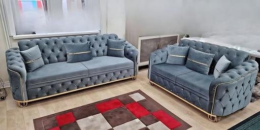 Buy & Sell Brent East Lane Business Park - Brent - Photos for 3 +2 Madrid Sofas in Plush Velvet