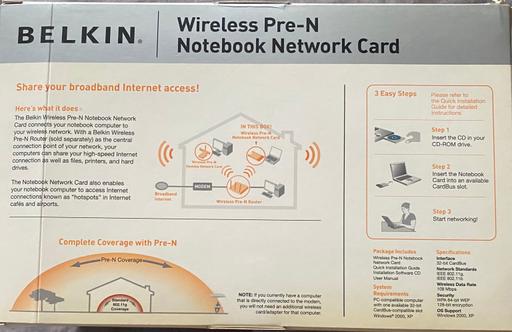 Buy & Sell Brent Wembley - Brent - Photos for Belkin wireless pre-n notebook network card