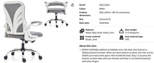 Buy & Sell South East London Brixton - South East London - Photos for HOLLUDLE Ergonomic Office Chair