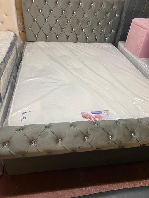 Buy & Sell West Midlands Coventry - Photos for Kingsize 5ft sleigh bed frame Grey