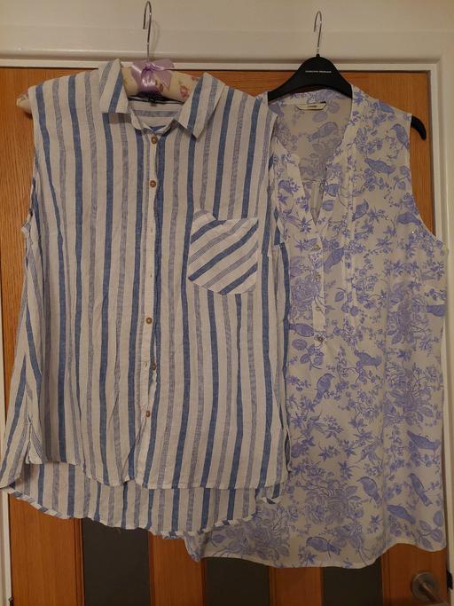 Buy & Sell Staffordshire Cannock Chase - Photos for PAIR SLEEVELESS TOPS.1 COTTON/LINEN 18-20