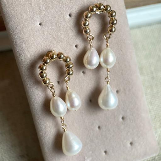 Buy & Sell South East London Rotherhithe - South East London - Photos for Freshwater Pearl Earrings 14ct Gold Plated