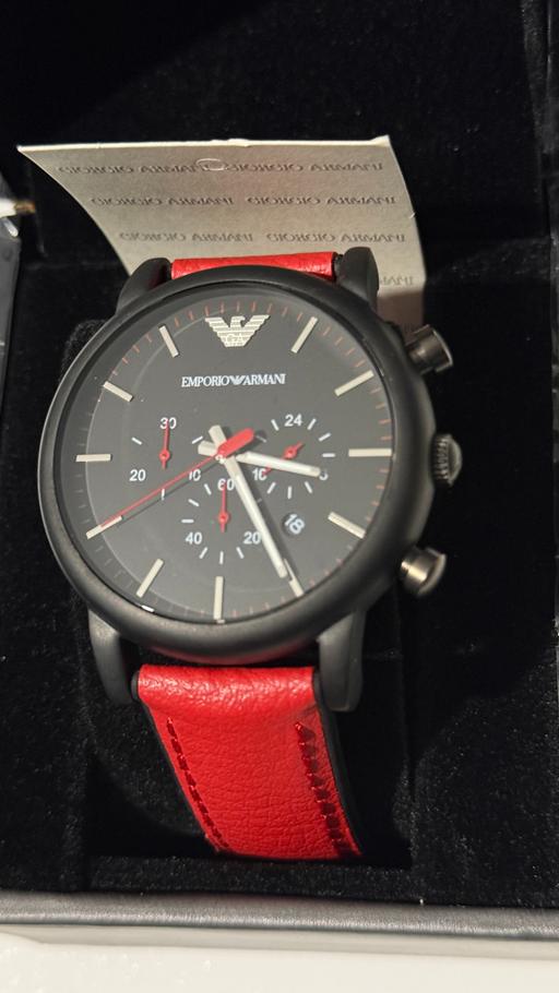 Buy & Sell West Midlands Sandwell - Photos for ARMANI MENS WATCH AR1971 BLACK RED