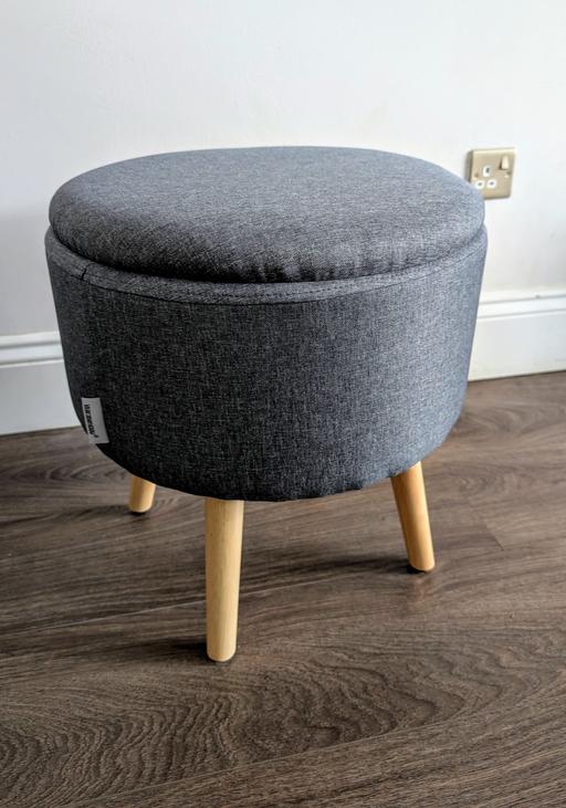 Buy & Sell Hertfordshire Watford - Photos for NEW - Grey Round Storage Ottoman