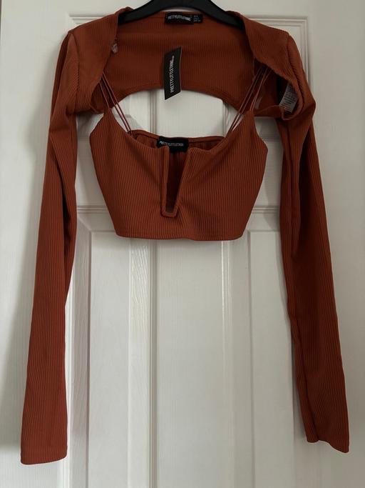 Buy & Sell Gloucestershire South Gloucestershire - Photos for Ladies Rust Bralet Crop shrug top & jacket 6