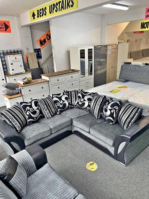 Buy & Sell Brent East Lane Business Park - Brent - Photos for Shannon Charcoal Fabric Corner Sofa