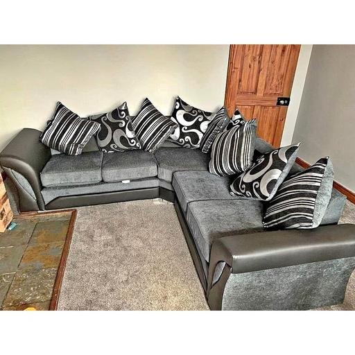 Buy & Sell Brent East Lane Business Park - Brent - Photos for Shannon Charcoal Fabric Corner Sofa