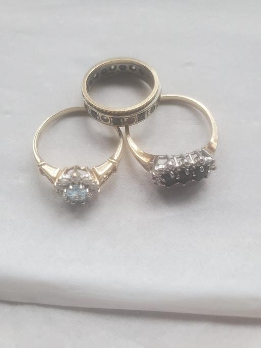 Buy & Sell Hampshire Southampton - Photos for 3x 9ct Gold&sapphire&aquamarine Rings