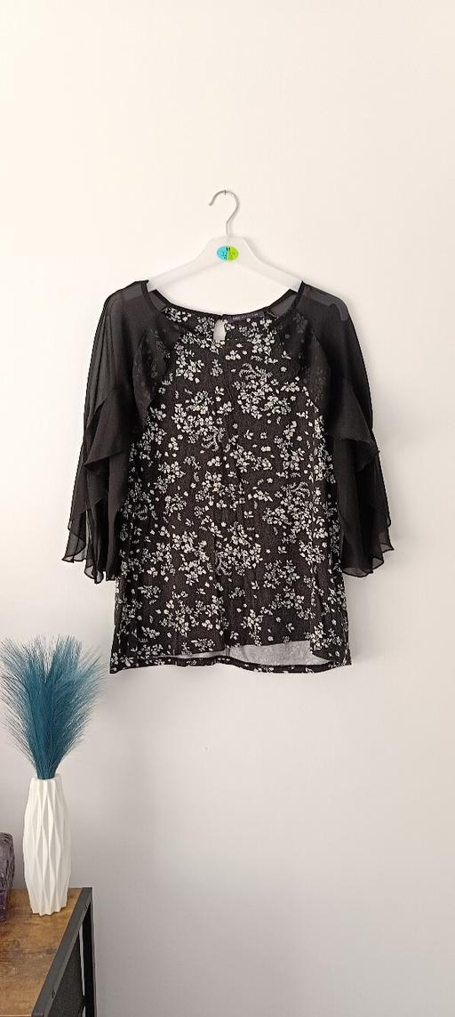 Buy & Sell Swansea - Wales Cadle - Swansea - Photos for Ruffle mesh 3/4 sleeve floral print blouse si