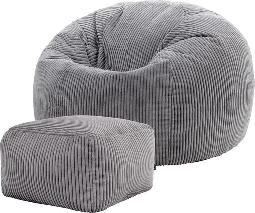 Buy & Sell Central London - Photos for Kingston Cord Bean Bag Chair and Pouffe