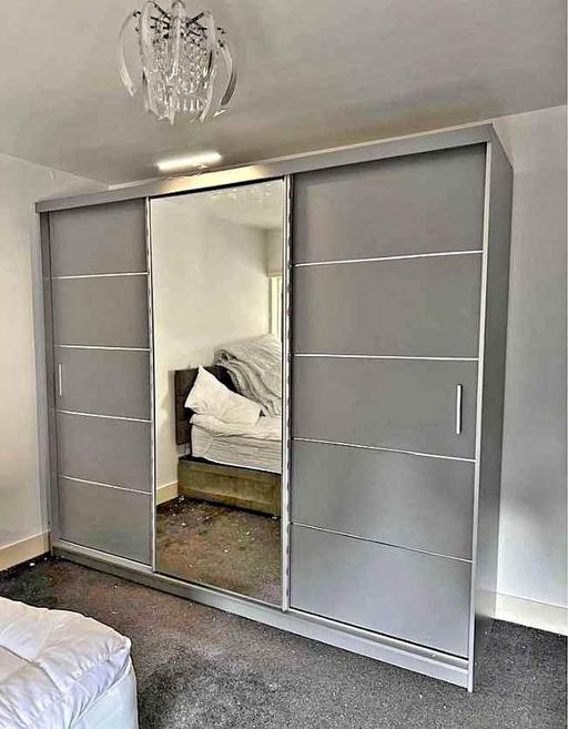 Buy & Sell Brent East Lane Business Park - Brent - Photos for Grey Sliding door Oslo Wardrobe