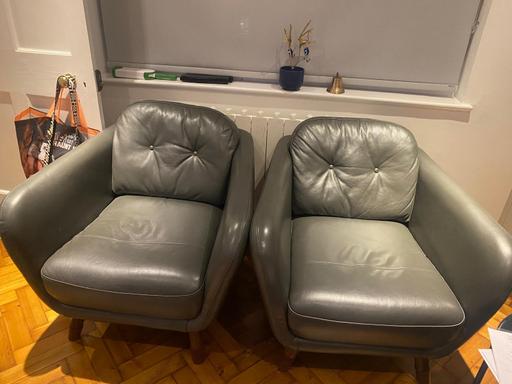 Buy & Sell Hertfordshire Welwyn Hatfield - Photos for John Lewis leather chairs and sofa