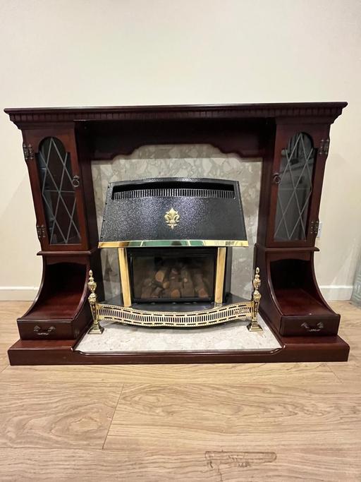 Buy & Sell Greater Manchester Rochdale - Photos for Mahogany Fireplace with Gas Fire