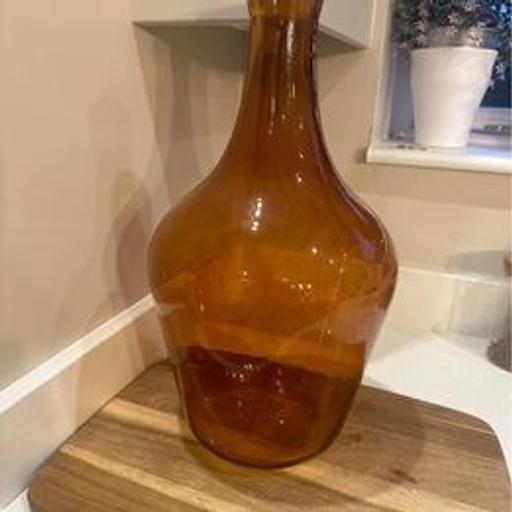 Buy & Sell Nottinghamshire Ashfield - Photos for Heavy & Tall Large Amber Glass Vessel