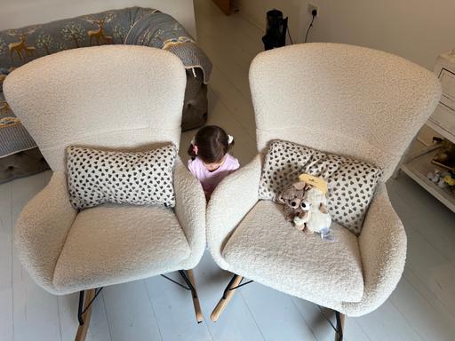 Buy & Sell West London West Kensington - West London - Photos for Modern Faux Wool Rocking Chair