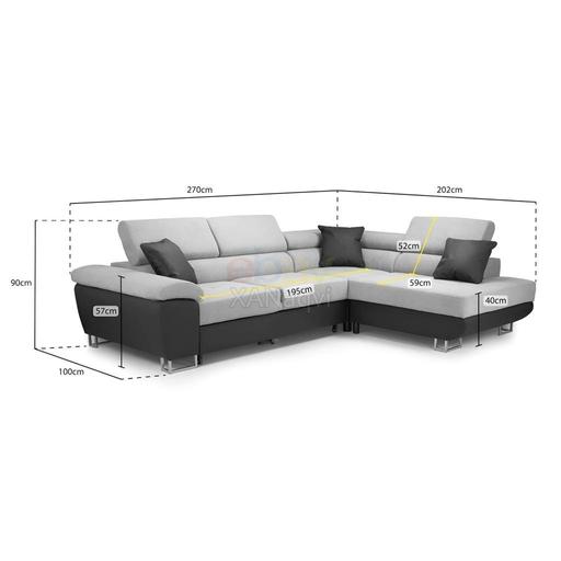 Buy & Sell Brent East Lane Business Park - Brent - Photos for Anton Corner Sofa Bed & Storage (Grey+Black)