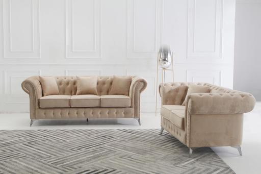 Buy & Sell Brent East Lane Business Park - Brent - Photos for Plush Velvet 3+2 Chesterfield Sofa Available