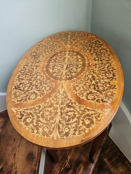 Buy & Sell South West London Morden Park - South West London - Photos for Vintage Inlaid Marquetry Oval Table