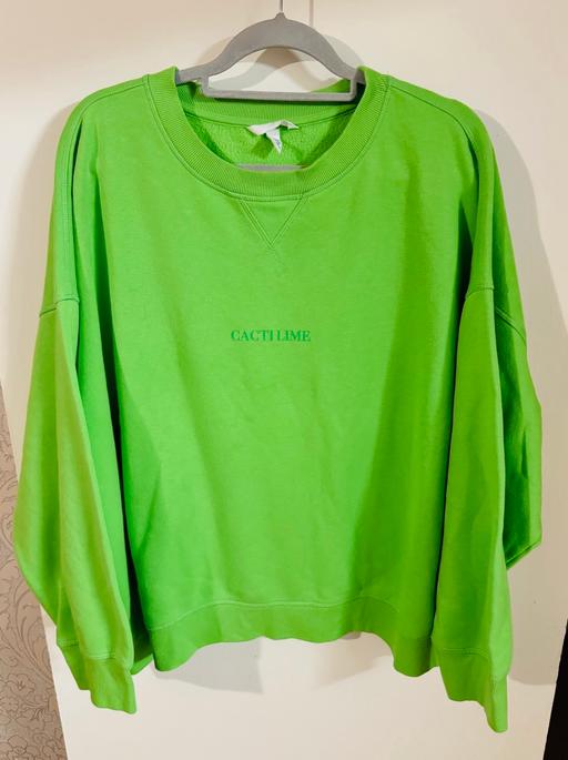 Buy & Sell South West London Fulham Broadway - South West London - Photos for H&M Plus Cactilime Sweatshirt Size 3XL