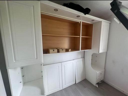 Buy & Sell East London Victoria Docks - East London - Photos for Kingstown white overbed unit storage wardrobe