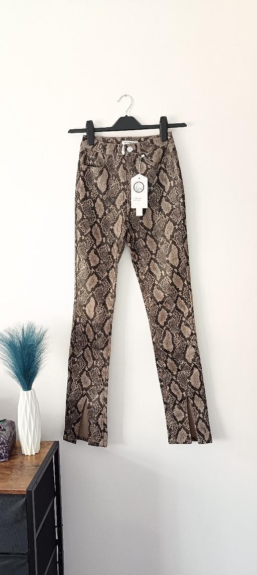 Buy & Sell Swansea - Wales Blaenymaes - Swansea - Photos for Snake print front slit coated jeans size XS