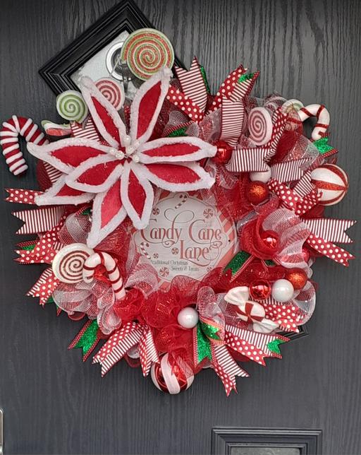 Buy & Sell West Midlands Walsall - Photos for Handmade Bespoke Candy Cane Front Door Wreath