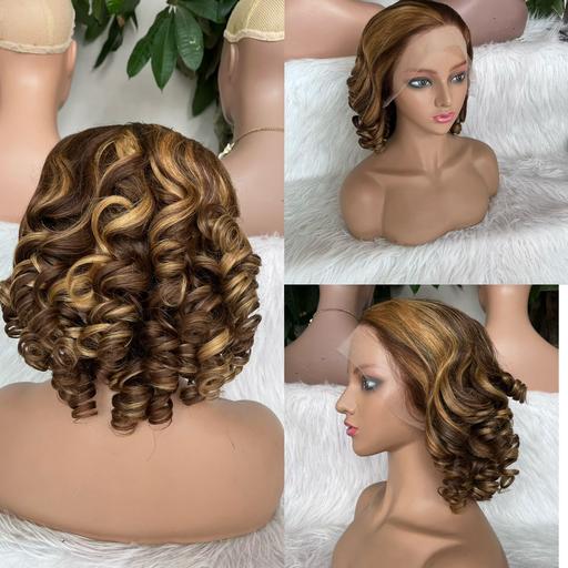 Buy & Sell West Midlands Sandwell - Photos for Short Curly Brown Blonde Lace Frontal human h