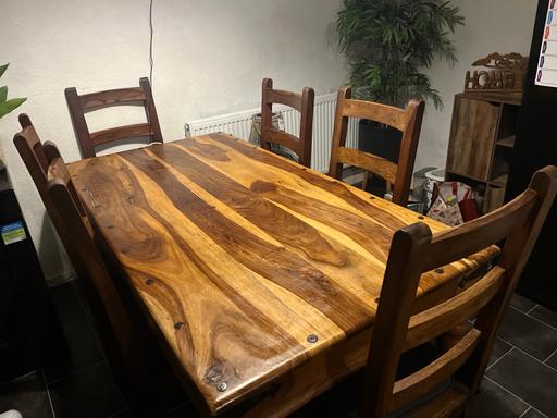 Buy & Sell West Midlands Birmingham - Photos for Solid wood 6 seater table and chairs