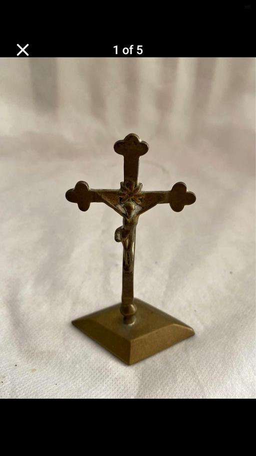 Buy & Sell South East London Shirley - South East London - Photos for Vintage Brass Standing Cross Crucifix.