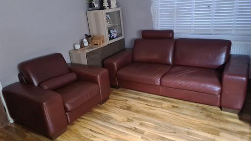 Buy & Sell South Yorkshire Sheffield - Photos for Quality Italian Leather sofa & large chair