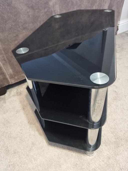 Buy & Sell Greater Manchester Manchester - Photos for Matrix Glass TV Unit in black and chrome