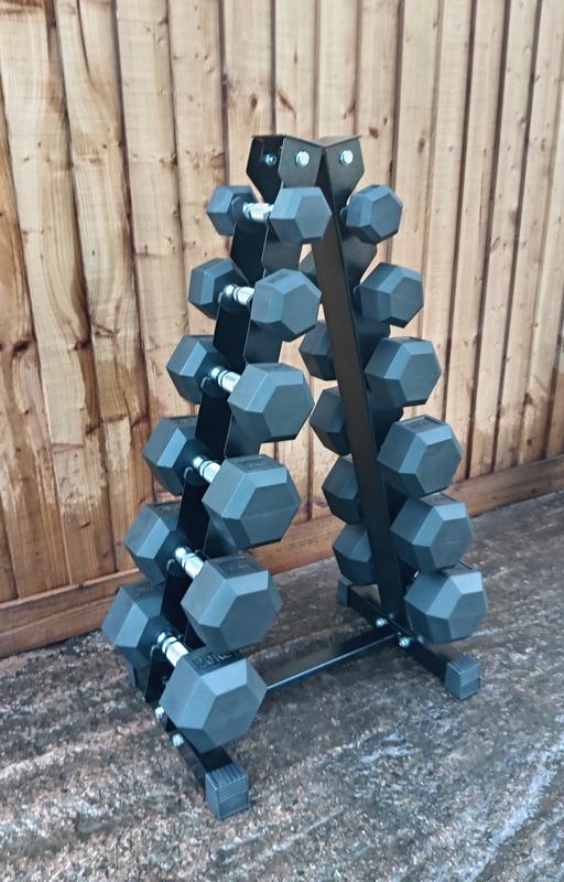 Buy & Sell Greater Manchester Bolton - Photos for 6 Tier Dumbbell storage rack with Dumbbells