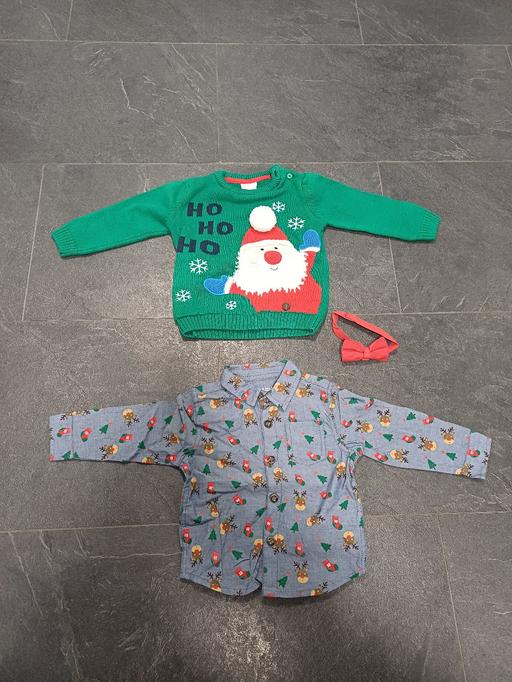 Buy & Sell Merseyside Wirral - Photos for Baby Boys 9-12 Months Christmas Jumper& Shirt