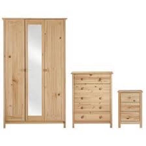 Buy & Sell West Midlands Coventry - Photos for 3 Piece 3 Door Wardrobe Set - Pine