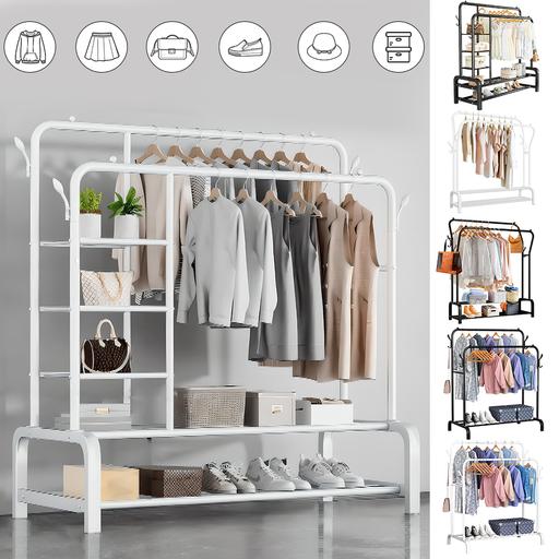 Buy & Sell Central London - Photos for Metal Double Clothes Rail Hanging Shoe Rack