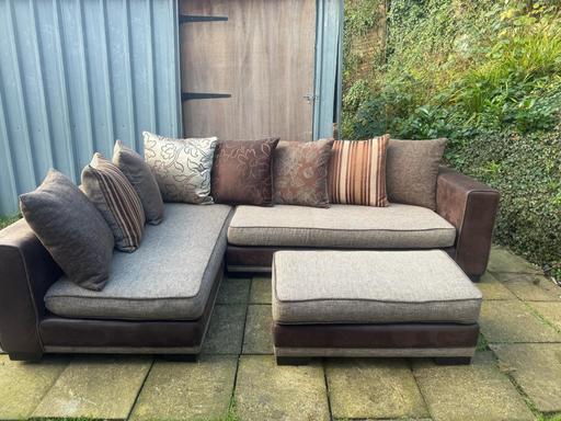 Buy & Sell Greater Manchester Bury - Photos for Lshape Sofa with footstool