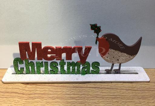 Buy & Sell Lincolnshire North Lincolnshire - Photos for Handmade Wooden Merry Christmas Robin Plaque