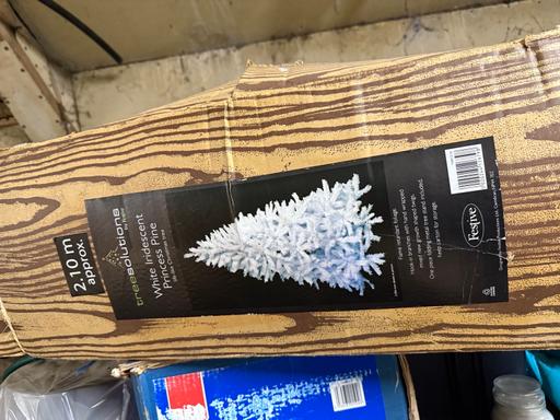 Buy & Sell Lancashire Hyndburn - Photos for White artificial Christmas Tree (2.1 metres)