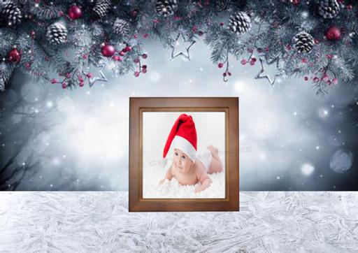 Buy & Sell Lincolnshire North Lincolnshire - Photos for Christmas Photo Tile and Pinewood Frame