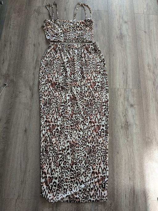 Buy & Sell Merseyside Wirral - Photos for Leopard skin 2 piece maxi skirt & top size 10