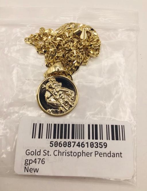 Buy & Sell Central London Blackfriars - Central London - Photos for Gold filled bling king st Christopher neck