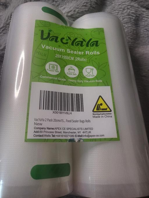 Buy & Sell Greater Manchester Rochdale - Photos for Food Vacuum sealer bags. 20x1500cm (2 rolls)