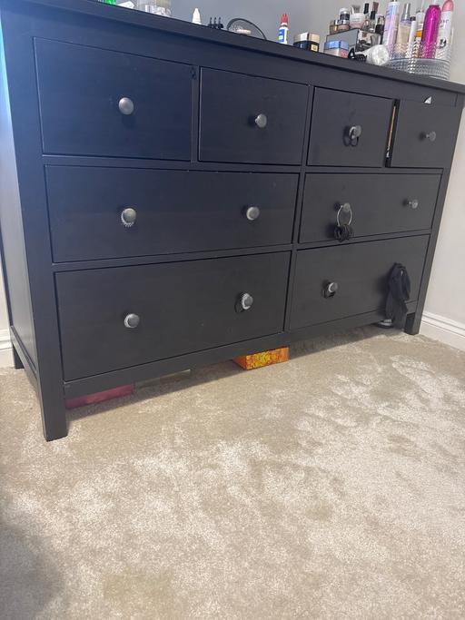 Buy & Sell Hertfordshire Dacorum - Photos for IKEA Hemnes 8 draw set matching dark glass