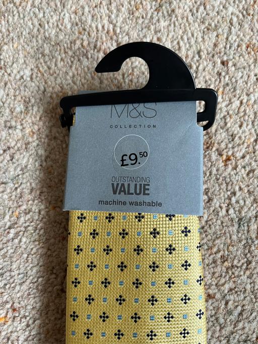 Buy & Sell Warwickshire North Warwickshire - Photos for Mens M&S Collection Tie – Yellow Mix Pattern