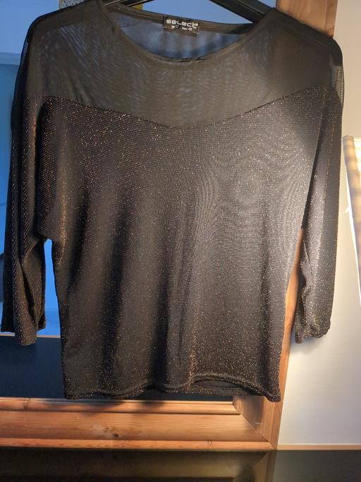 Buy & Sell Lancashire South Ribble - Photos for Christmas top black in sparkly gold