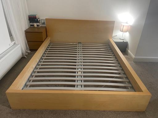 Buy & Sell Cardiff Pentyrch - Cardiff - Photos for Bed - IKEA MALM Super King with Slated board 